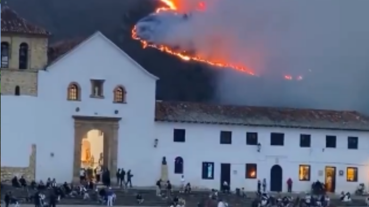 Emergencia por el incendio en Villa de Leyva.