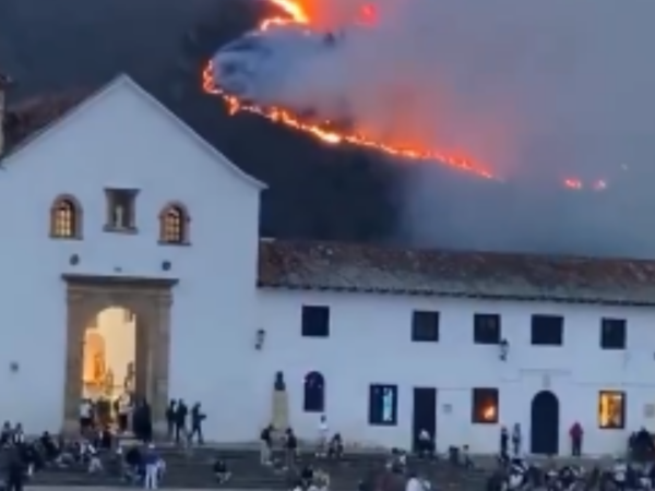 Emergencia por el incendio en Villa de Leyva.